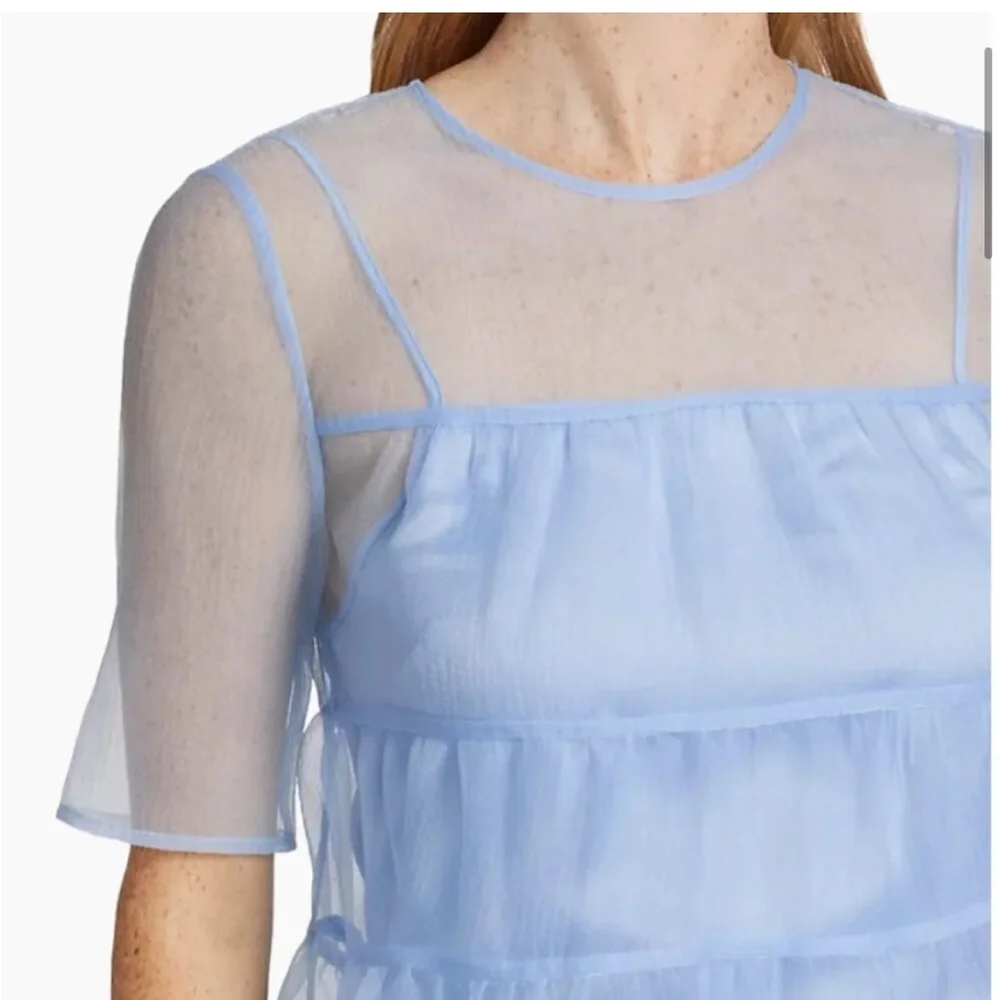 STAUD Hyacinth Sheer Maxi Dressing French Blue - Picture 5 of 7